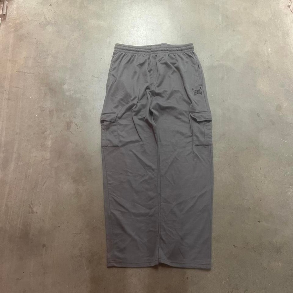 Vintage grey men's tapout‎ cargo sweatpants baggy wide leg grunge skater xxl